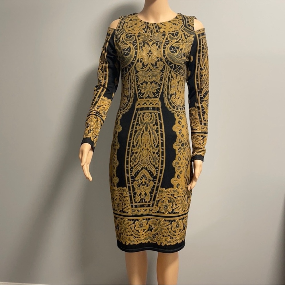 Hale Bob Paisley Printed long sleeve dress